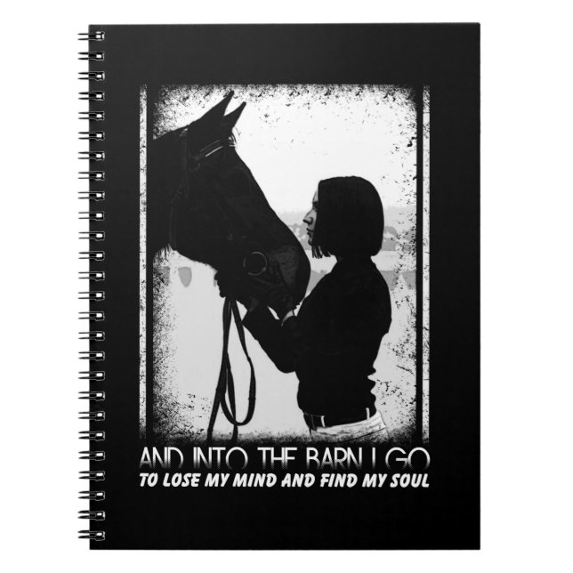Caderno Espiral Cavalo E No Celeiro Eu Vou Ao Perder Da Minha Ment (Frente)