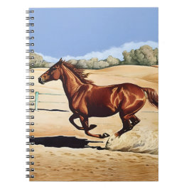 Caderno Espiral "Cavalo Galopando" Por Esorada