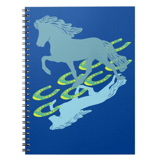 Caderno Espiral Cavalo islandês com Tölt (Frente)