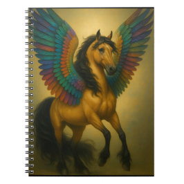 Caderno Espiral Cavalo Magnífico Com Asas Espetaculares