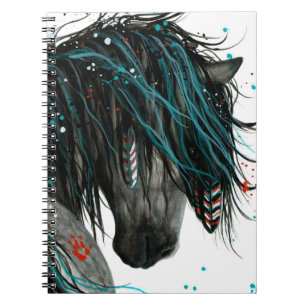 Caderno Espiral Cavalo Majestoso por Bihrle 6,5 x notebook de 8,75