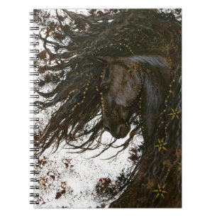 Caderno Espiral Cavalo Majestoso por Bihrle 6,5 x notebook de 8,75
