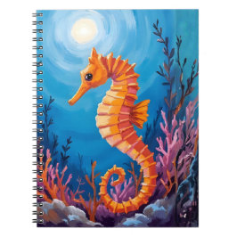 Caderno Espiral Cavalo-Marinho | Animal Marinho Recife de Coral Aq