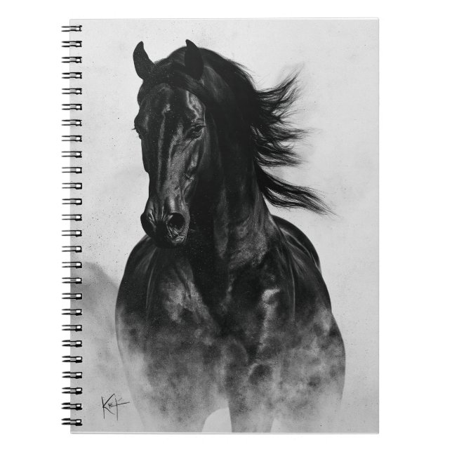 Caderno Espiral Cavalo preto (Frente)