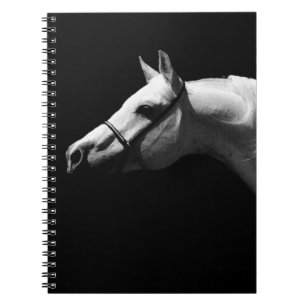 Caderno Espiral Cavalo Preto e Branco