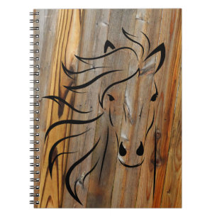 Caderno Espiral Cavalo Russo na Madeira