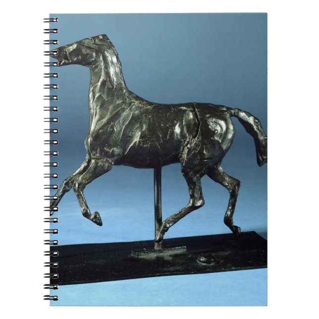 Caderno Espiral Cavalo trotando (bronze) (Frente)