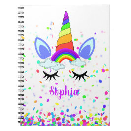 Caderno Espiral Cavalo Unicórnio Mágico Personalizado para Criança