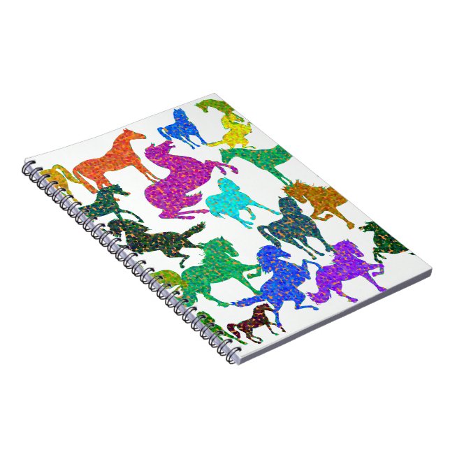 Caderno Espiral Cavalos Arco-Íris - "Dotty sobre Cavalos!" (Lado Direito)
