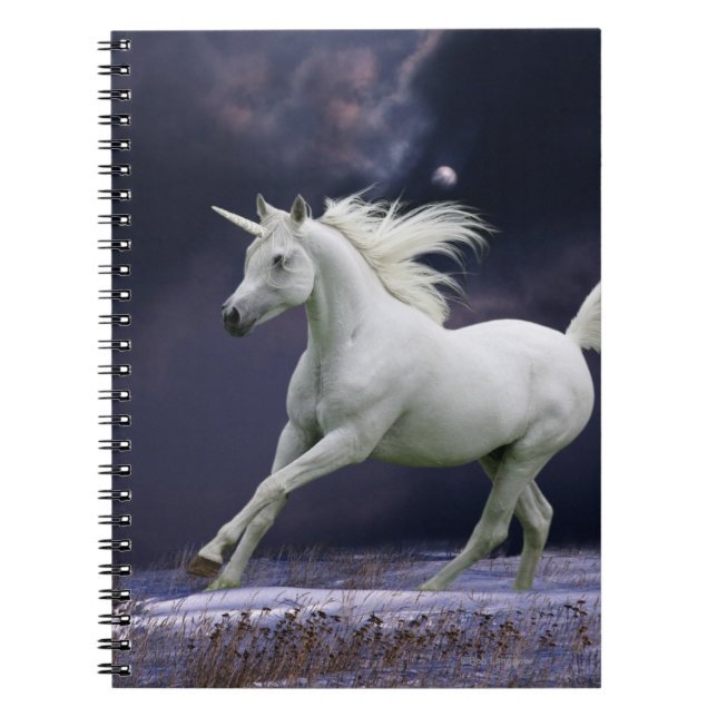 Caderno Espiral Cavalos da fantasia: Unicórnio (Frente)