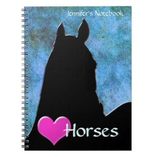 Caderno Espiral Cavalos do Coração I (azul/verde)