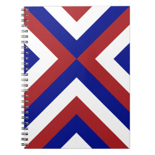 Caderno Espiral Cavalos vermelhos, brancos e azuis