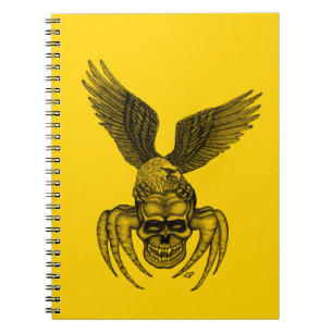 Caderno Espiral Caveira-aranha com águia