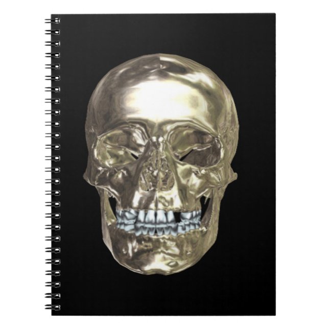 Caderno espiral Caveira Chrome (Frente)