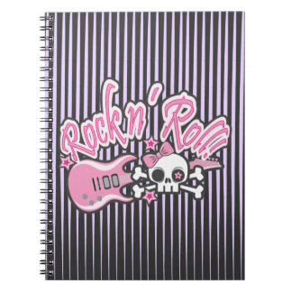 Caderno Espiral Caveira Girly Rock n' Roll