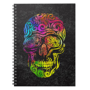 Caderno Espiral Caveira suave (cor)