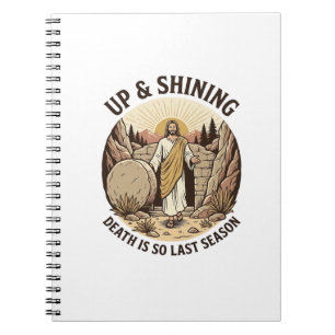 Caderno Espiral Caverna da Ressurreição da Fé Engraçada Camisa de