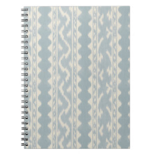Caderno Espiral Celadon Ikat, Faixa Ondulada Fina
