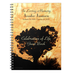 Caderno Espiral Celebração da árvore solitária do livro de