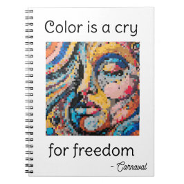 Caderno Espiral Celebração de Pixel Vibrante