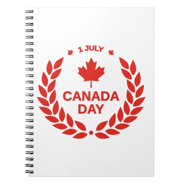 Caderno Espiral Celebração do Dia do Canadá-24658 (Frente)