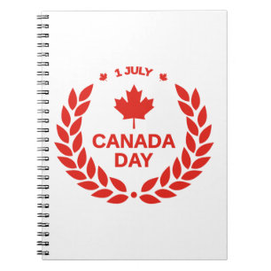 Caderno Espiral Celebração do Dia do Canadá – Festa Canadense de 1