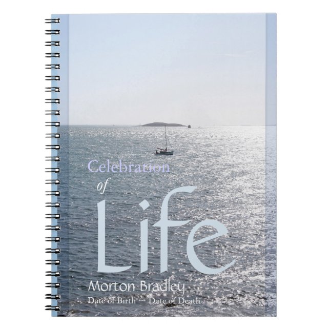 Caderno Espiral Celebração do Life Seascape 1 Foto GuestBook (Frente)