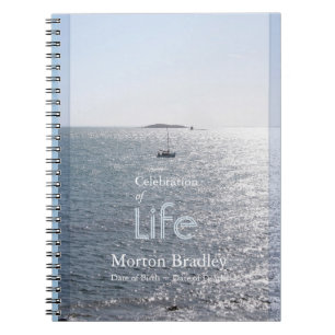 Caderno Espiral Celebração do Life Seascape 3 Foto Guest Book