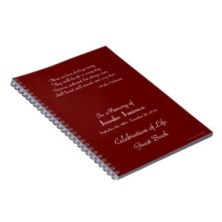 Caderno Espiral Celebração do livro convidado da vida Brick Red No