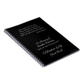 Caderno Espiral Celebração do Livro Convidado da Vida, preto e bra