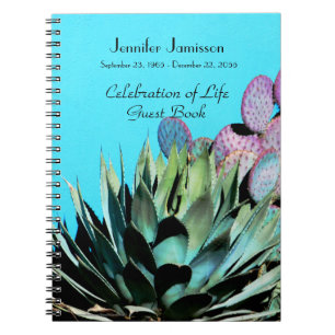 Caderno Espiral Celebração do Livro de Convidados da Vida, Agave