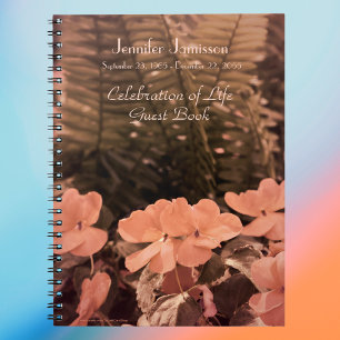 Caderno Espiral Celebração do Livro de Convidados da Vida, Flores 