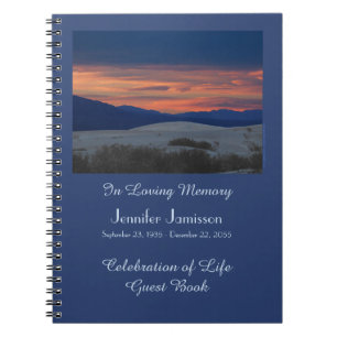 Caderno Espiral Celebração do Livro de Convidados da Vida, Sunset 