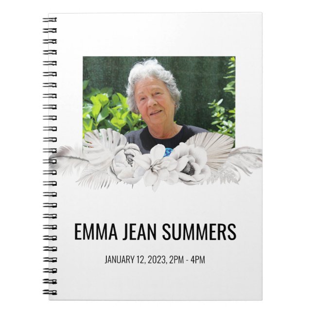 Caderno Espiral Celebração do livro de convidados do Memorial Life (Frente)