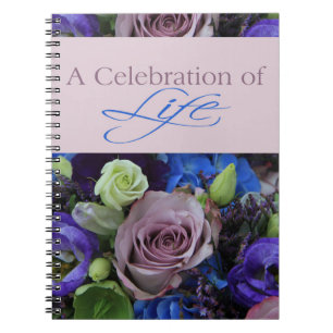 Caderno Espiral Celebração do livro de convidados Life