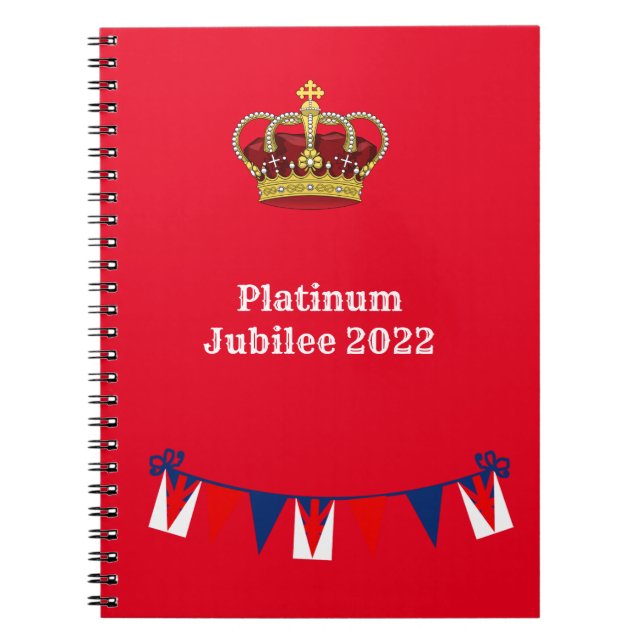 Caderno Espiral Celebração do Platinum Jubilee 2022 (Frente)