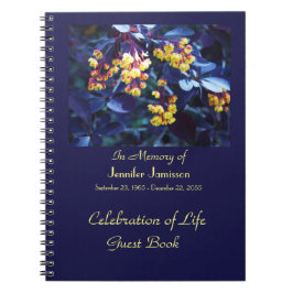 Caderno Espiral Celebração Livro de Convidados da Vida, Flores Ama