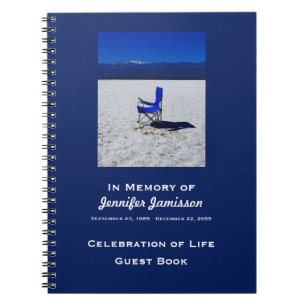 Caderno Espiral Celebração Livro de Visitas Cadeira Azul Areia Bra