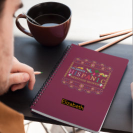 Caderno Espiral Celebrar a Design do Mês do Patrimônio Hispânico