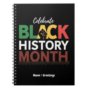 Caderno Espiral Celebrar História Negra Mês Honrando Africano