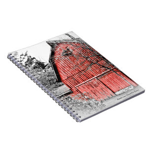 Caderno Espiral Celeiro vermelho lindo