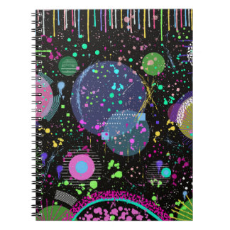 Caderno Espiral Celestial Celebrations: Maximalist Abstract Art