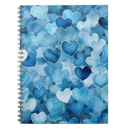 CADERNO ESPIRAL CÉLULAS DE CORAÇÃO DO NAMORADOS DE ÁGUA AZUL