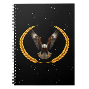 Caderno Espiral cena da liberdade americana Águia Patriótica