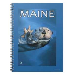Caderno Espiral Cena da lontra de MaineSea