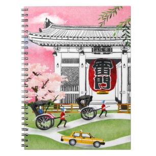 Caderno Espiral Cena de Japão