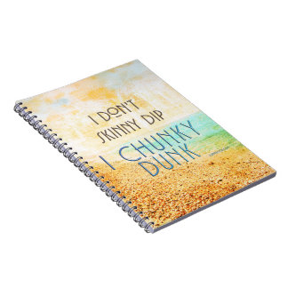 Caderno Espiral Cena de praia idílica e calorosa da SlipperyJoe ca