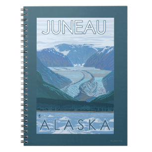 Caderno Espiral Cena Glacier - Juneau, Alaska