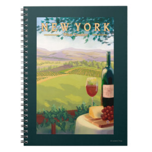 Caderno Espiral Cena nova do país de YorkWine
