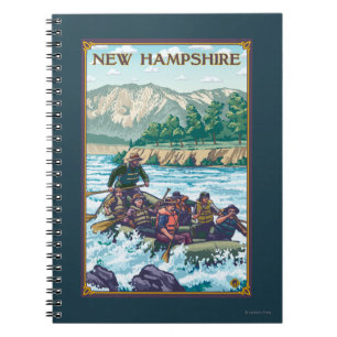Caderno Espiral Cena Nova Hampshire River Rafting